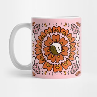 Spooky Yin Yang Flower Mug